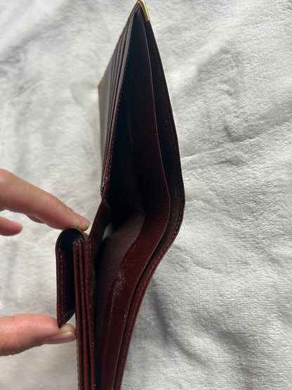 Valentino Garavani Dark Brown Bi-Fold Wallet with Coin Compartment