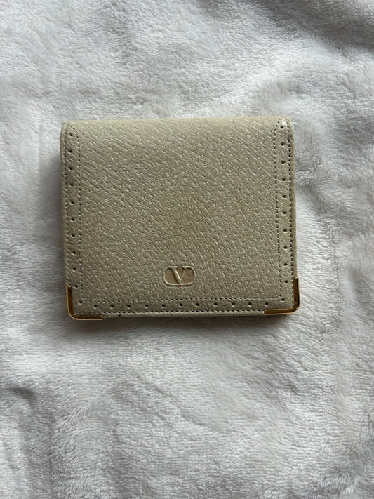 Valentino Garavani White Bi-fold Wallet with Coin Compartment