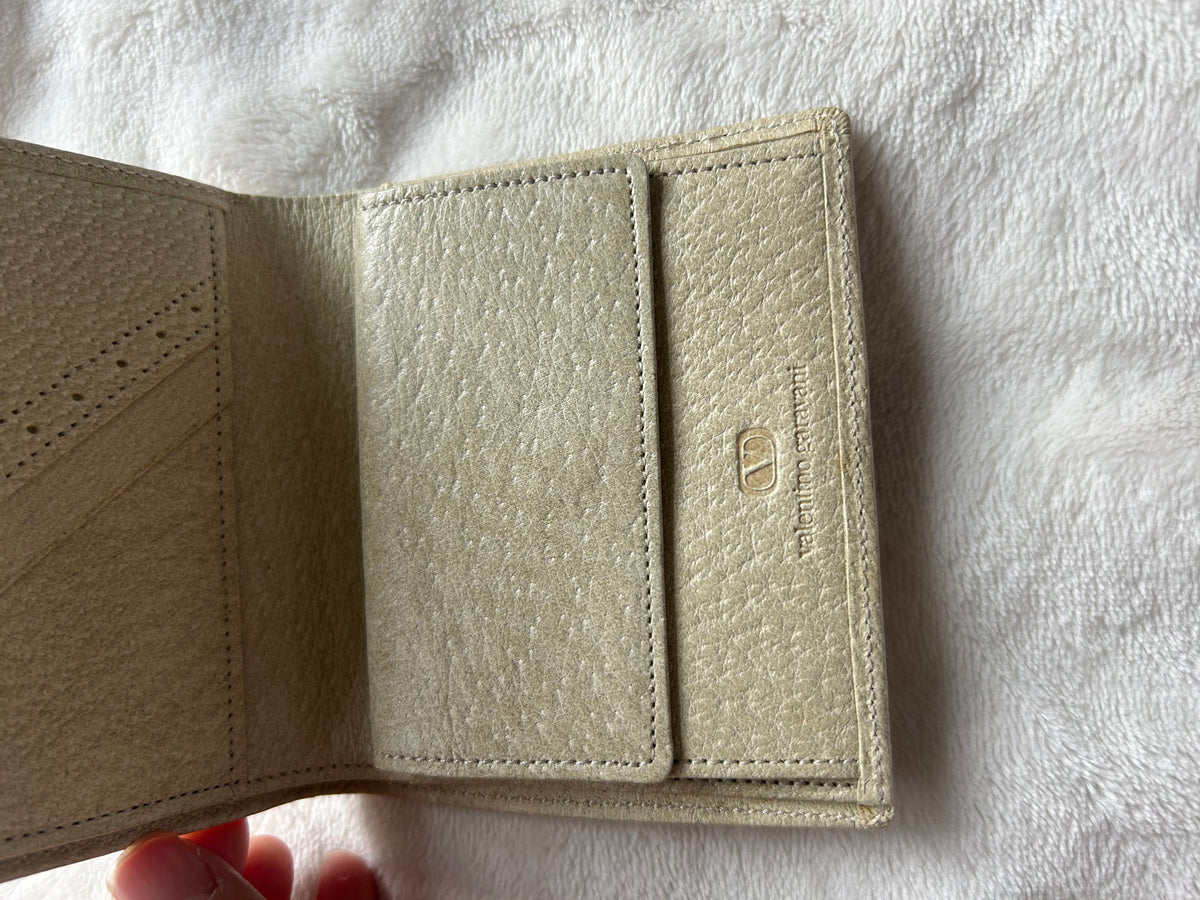 Valentino Garavani White Bi-fold Wallet with Coin Compartment