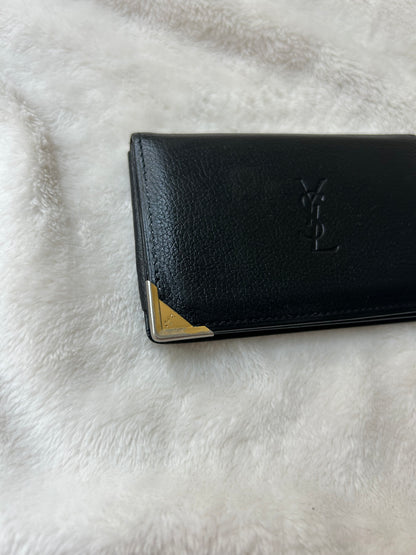Yves Saint Laurent Small Black Leather Card Holder