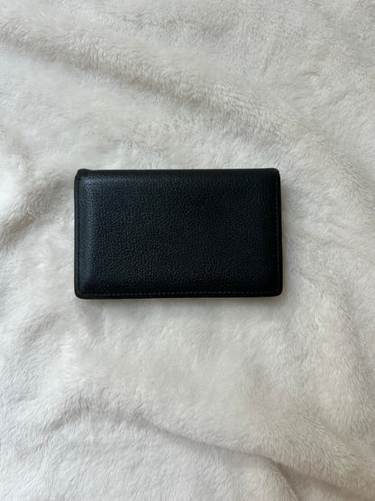 Yves Saint Laurent Small Black Leather Card Holder