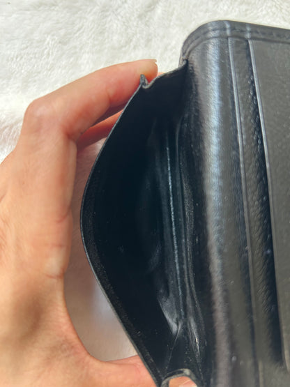Yves Saint Laurent Small Black Leather Card Holder