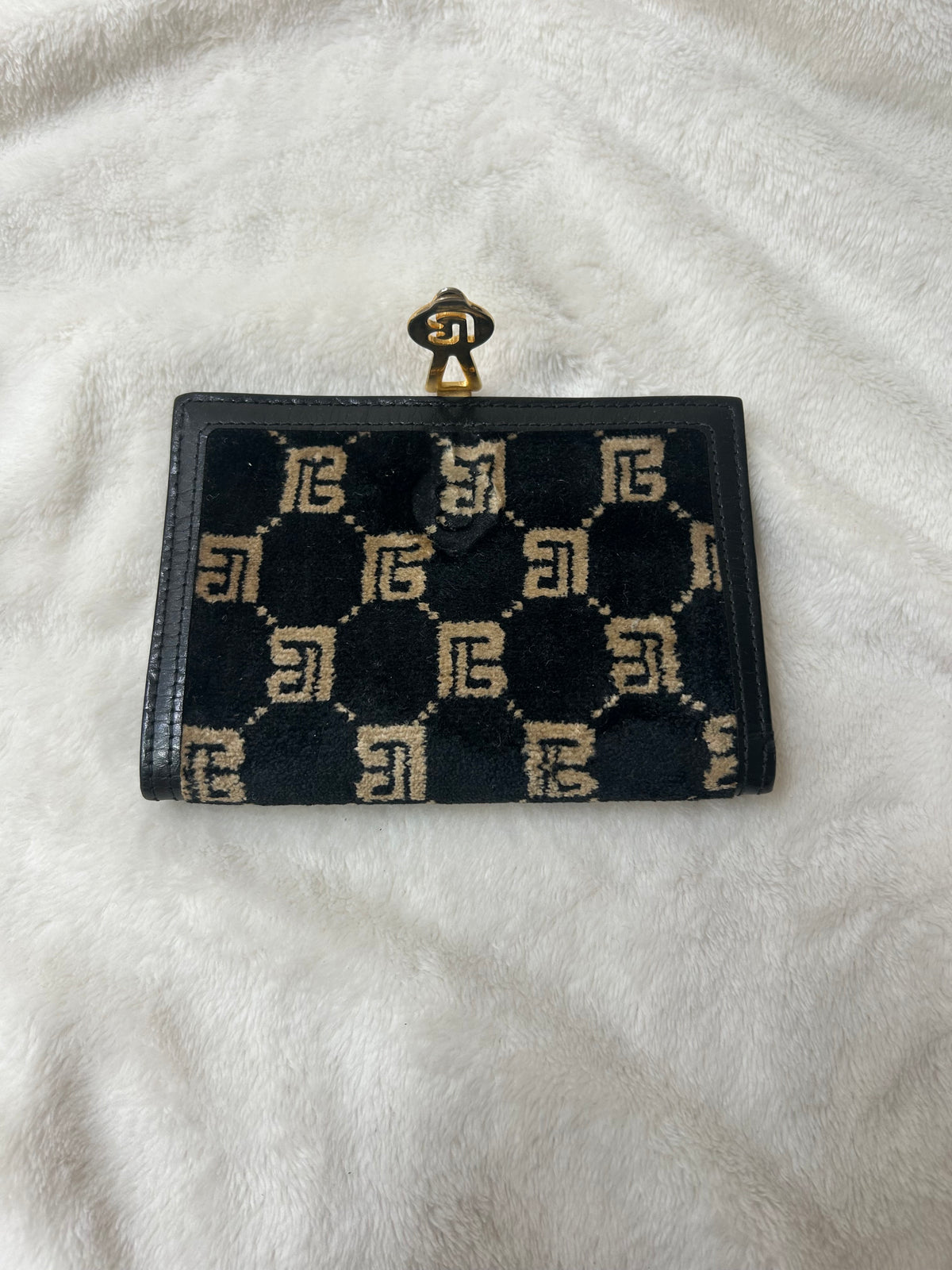 Pierre Balmain Terry Cloth Monogram Wallet
