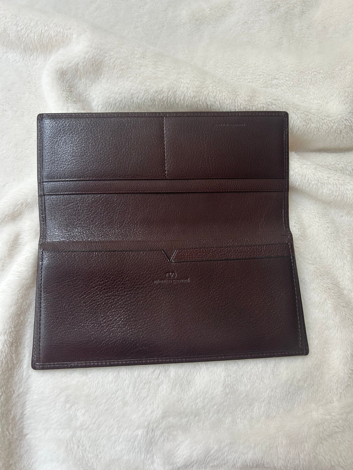Valentino Garavani Dark Brown Minimalist Wallet
