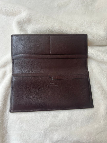 Valentino Garavani Dark Brown Minimalist Wallet