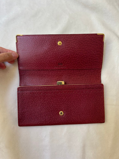 Valentino Garavani Red Bi-fold Long Wallet with Coin Purse