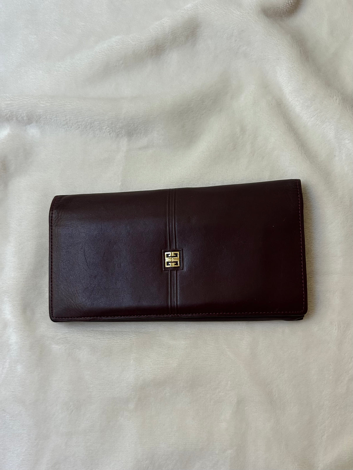 Givenchy Dark Brown Long Wallet with Coin Compartment