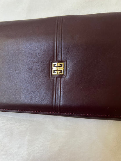 Givenchy Dark Brown Long Wallet with Coin Compartment