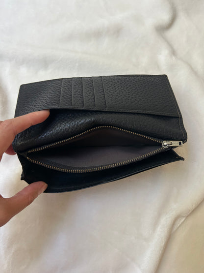 Valentino Garavani Textured Leather Long Wallet with Coin Compartment