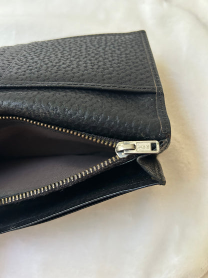 Valentino Garavani Textured Leather Long Wallet with Coin Compartment