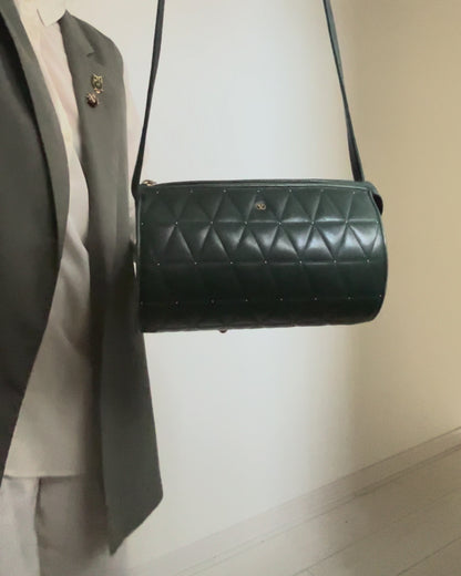 Valentino Garavani Deep Green Barrel Bag