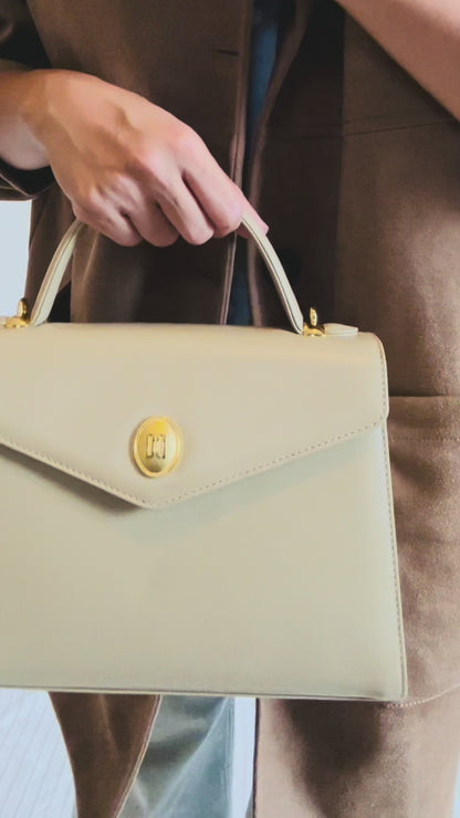 Daks London Pale Khaki Trapezoid Three-Way Bag